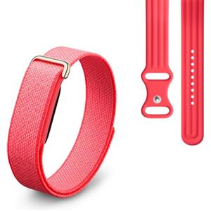 Google Fitbit Air - Activity tracker senza schermo con monitoraggio di fitness - Compatibile con iOS e Android - Rosso lampone + Cinturino sportivo per Fitbit Air - Rosso lampone, small