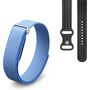Google Fitbit Air - Activity tracker senza schermo con monitoraggio di fitness - Compatibile con iOS e Android - Viola lavanda + Cinturino sportivo per Fitbit Air - Nero ossidiana, small