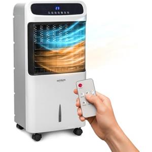 Avilia Climatizzatore Portatile 4-in-1 80/2000W: Riscaldamento, Raffreddamento, Umidificatore e Purificatore d'Aria, Facile da Spostare - Ideale per Stanze fino a 80m², 34x38x80 cm