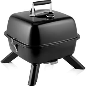 Wintem Barbecue 2in1 Elettrico Portatile 2000W - da Barbecue Elettrico a Carbone - Coperchio Dotato di Termometro e Temperatura Regolabile - Griglia Elettrica Rimovibile - Dimensioni 43,5x45x25cm
