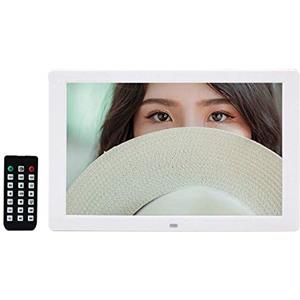LWPCP Cornice fotoGrafica digitale 1280 * 800 HD Photo frame 12 pollici elettronico Photo Frame Calendar Clock funzione Digital Photo Frame con sensore di movimento,White