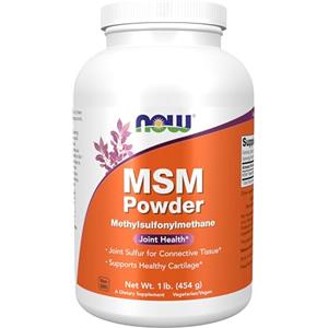 NOW Foods MSM Pure Powder - Polvere di Methylsulfonylmethane per Articolazioni e Salute della Pelle, 454g