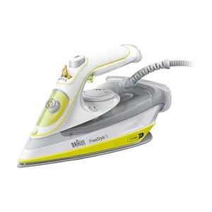 Braun FreeStyle 5 - Ferro da Stiro a Vapore con Piastra SuperCeramic, Vapore Potente, Antigoccia, Punta di Precisione, Stiratura Facile e Scorrevole, Giallo (SI5016YL)