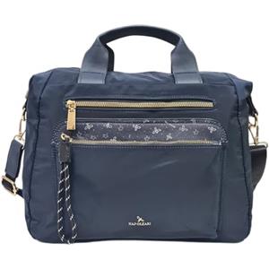 NAJ-OLEARI Borsa Donna In Nylon Cartella Multitasche Portadocumenti Multiuso ART. 61834 Prodotto Realizzato con 100% Nylon Riciclato (BLU)