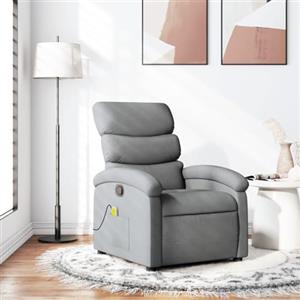 Homgoday Poltrona massaggiante elettrica con vibrazione, grigio chiaro, 70 x 92 x 99,5 cm, per soggiorno e home theater, model371701