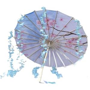 predolo Ombrello cinese giapponese in carta oleata, parasole orientale in carta oleata per la fotografia, Rosa E Blu