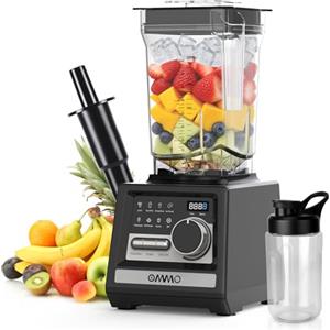 OMMO 2L Frullatore Professionale, 1800W Frullatore Smoothie con 9 Regolatori di Velocità per Spezzare Ghiaccio, Milkshake, Bevande Congelate e Frutta, Lavabile in Lavastoviglie, Senza BPA