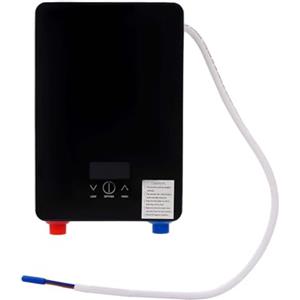HHEMSTD Scaldabagno elettrico da 6500 W, colore nero, 220 V, istantaneo, riscaldatore ad acqua calda senza serbatoio