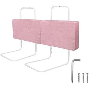 Froadp 100cm Lettino Laterale Anticaduta Sponda Letto Soft Pack per Bambini in Lino Ringhiere per Bambini Sponda Letto Portatile Regolabile in Altezza Protezione Bordo Letto per Lettino(Rosa Ciliegia)