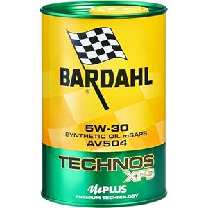Bardahl - Olio Motore per Auto, Technos XFS AV504 5W30, Olio per Motori di Ultima Generazione, Permette di Ottenere Alta Efficienza Energetica da Prestazioni Elevate e Basse Emissioni, 2 Litri