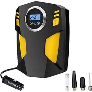 Generico Mini Compressore Aria Portatile Auto 12v Professionale per Gomme Pneumatici con Luce di Emergenza