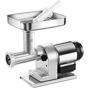 TRE SPADE Tritacarne elettrico TC 12 160 ELEGANT, 0.65 HP, Taglia 12, Corpo in ghisa stagnata, Piastra 6 mm, Smontaggio rapido, Per macinati hamburger e salsicce, Made in Italy
