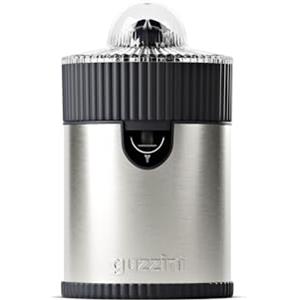 Guzzini, Sous Chef, Spremiagrumi con Coperchio Antipolvere, 100W, Acciaio Inox, Bio-Based, Doppio Cono 2-in-1, Beccuccio Salvagoccia (Anthracite)