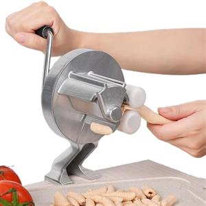 Generico Macchina per Maccheroni e Cavatelli Manuale - Macchina per Pasta in Lega di Alluminio Con Manovella - Design Ergonomico Non Richiede Elettricità