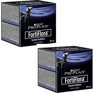 Purina PRO PLAN PURINA FORTI Flora | Confezione Doppia | 2 x 30 x 1 g | Integratore alimentare per cani | Con Probiotici