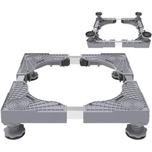 LPACXBYD Base Per Lavatrice Supporto mobile for lavatrice, ruota ondulata, cestello, universale, multifunzionale, ammortizzante e con base rialzata(Grey Standard-4 legs)