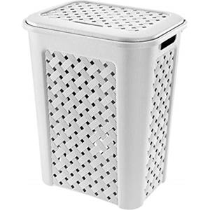 Tontarelli TON830 Portabiancheria, Bianco, 37.5 x 27.5 x 47