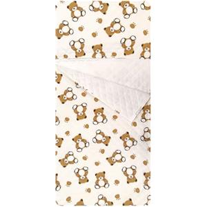 Panini Tessuti Sacco nanna per Bimbo e Bimba da 2 a 6 Anni - Tessuto Trapuntato 100% Cotone-Copertina Asilo-Orsetto Peluche