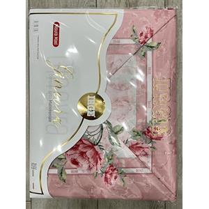 Irge Completo Letto Matrimoniale Cotone 100% Ginevra Azzurro