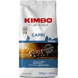 Kimbo Caffè in Grani Kimbo, 1 Kg Miscela Capri - Espresso Tostatura Medio Scura