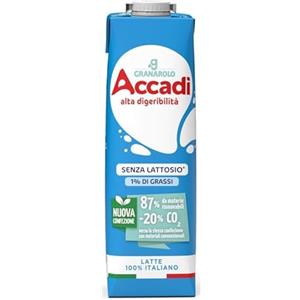 Generico Accadì Latte Senza Lattosio, 1% grassi, 1L (Confezione 6x1L)