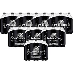 San Benedetto Extreme, Acqua Oligominerale Altamente Frizzante, Confezione da 48x1L, Bolle Extreme per un'acqua minerale dalla frizzantezza decisa, Bottiglia PET