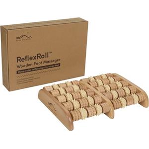 STEP BALANCE ReflexRoll - Rullo Massaggiatore per Piedi in Legno - 50 Rulli Doppia Consistenza - Riflessologia Plantare, Digitopressione Shiatsu - Fascite Plantare, Stanchezza, Stress - Unisex