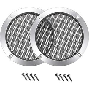 honselia 2 pezzi di griglia per altoparlanti in rete, 16,5 cm 184 mm, copertura per altoparlanti auto, protezione per woofer, griglia circolare in metallo per subwoofer