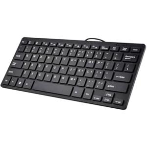 Giwnhvx Tastiera cablata compatta USB - Tastiera ultra sottile per PC Mini Tastiera nera