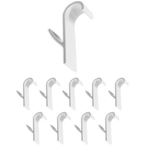 Wintem - Ganci Appendiabiti Scalda Salviette in Set da 10, Bianchi in Plastica Robusta, Facili da Installare su Termoarredo e Ante senza Fori, Appenditutto Salvaspazio per Casa Ufficio Bagno e Cucina
