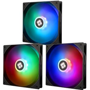 Thermalright-TR TR-Thermalright TL-C14C-S X3 - Ventola PWM CPU da 140 mm, raffreddamento silenzioso, 1500 giri/min, ventola per CPU nera, confezione da 3 pezzi, grande volume d'aria 75,8 CFM, ARGB LED