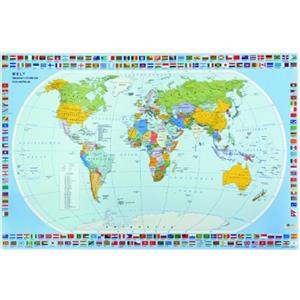 VELOFLEX - Sottomano con mappa del mondo 40 x 60 cm
