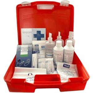 Generico Cassetta Pronto Soccorso Aziendale Allegato 1 DM 388/03 - Kit Primo Soccorso per Aziende Gruppo A e B - per 3 o più Lavoratori - Valigetta Rigida Arancione 25x 40cm