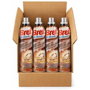 Generico Brillante Detersivo Pavimenti per Superfici Pregiate - 4 x 1250 ml - Effetto Riparatore per Marmo e Parquet - 100% Più Brillante dalla Prima Passata - Evapora Rapidamente per Bref
