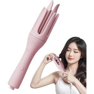 Djowyh Bigodino automatico per capelli con ferro arricciacapelli, ferro arricciacapelli rotante automatico | Ferro arricciacapelli con ioni negativi da 32 mm automatico | Bacchetta arricciacapelli