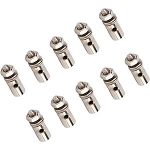 ZJchao Connettore Regolabile per Asta di Spinta Servo, Parti di Aereo RC 10 Pezzi/Set in Acciaio Inossidabile da 1,3 Mm per Superfici di Controllo di Aeromodelli