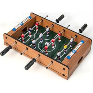 COSTWAY Mini Calcio Balilla da Tavolo per Bambini e Adulti | Calcetto da Tavolo Salvaspazio con Segnapunti 18 Giocatori e 2 Palloni, Biliardino per Casa Feste Bar, 51 x 30,5 x 9 cm