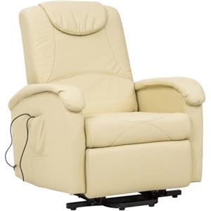 milani home MilaniHome.it - Poltrona Relax Massaggiante Elettrica Confort Imbottita Beige Per Interno Salotto Per Anziani