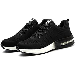 Webrosistol Uomo Donna Scarpe Antinfortunistiche Leggere Comode Scarpe da Lavoro Antiscivolo Sneakers con Tacco Cuscino d'Aria WJK8
