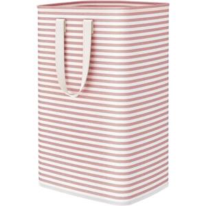 Lifewit Cesto Portabiancheria, Cesta Portabiancheria Pieghevole, Portabiancheria Sporca con Manici Allungati, Laundry Basket per Camera da Letto, Bagno e Lavanderia75L, Rosa