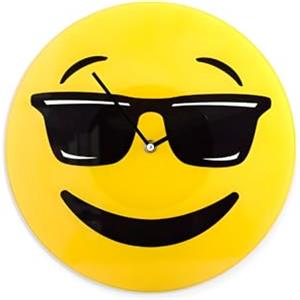 Avilia Orologio da Parete da 30cm con Emoticon Smile - Ideale per Rendere Cucina, Salone o Ingresso più Vivace e Divertente - Realizzato in Materiali Resistenti è Presente in Vari Colori