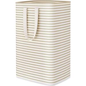 Lifewit Cesto Portabiancheria, Cesta Portabiancheria Pieghevole, Portabiancheria Sporca con Manici Allungati, Laundry Basket per Camera da Letto, Bagno e Lavanderia75L, Beige