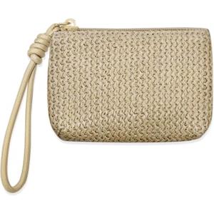 LJCZKA Portamonete Paglia Piccolo Donna, Pochette Paglia Mini Portafoglio Polso con Cerniera Borsellino Elegante Bohemien Estate Spiaggia Borsa (Khaki)