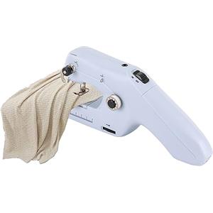 WEIGR Mini macchina da cucire a mano per tessuti spessi, macchina da cucire elettrica portatile da viaggio per vestiti, tende in tessuto, fai da te e viaggi (bianco)