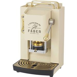 FABER COFFEE MACHINES | Modello Pro Deluxe | Macchina caffe a cialde ese 44mm | Rifiniture ottonato | Pressacialda in ottone regolabile | elettrovalvola di serie