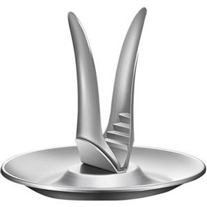 JoyousMall Schiaccianoci in acciaio inox, resistente, per nocciole, nocciole, mandorle, con vassoio integrato, utensile da cucina per schiacciare facilmente le noci