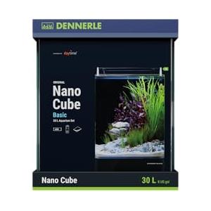 Dennerle Nano Cube Basic, 30 litri, 30 x 30 x 35 cm, mini acquario con angoli arrotondati