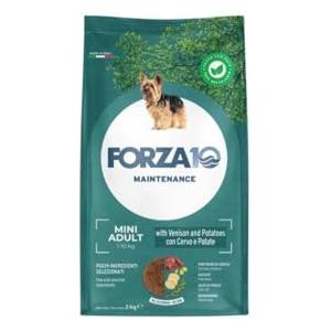 Generico Forza 10 Cane Mini Adult MONO gusto CERVO con PATATE, alimento completo monoproteico per cani adulti di taglia piccola, confezione da 2kg.