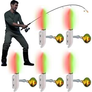 Vitsrisea Bastoncini luminosi in miniatura, lampada di allarme acustico luminescente, set di 5 riutilizzabili per pesca, escursionismo, campeggio e ambienti poco illuminati
