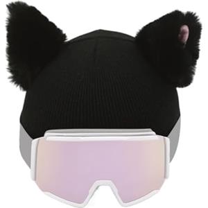 Generic Copricapo per orecchie di gatto - custodia protettiva per casco da sci peluche | copricapo sportivo invernale caldo materiale morbido durevole, vestibilità confortevole - per adulti